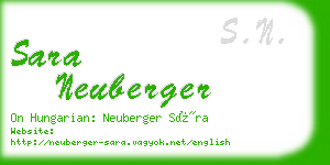 sara neuberger business card